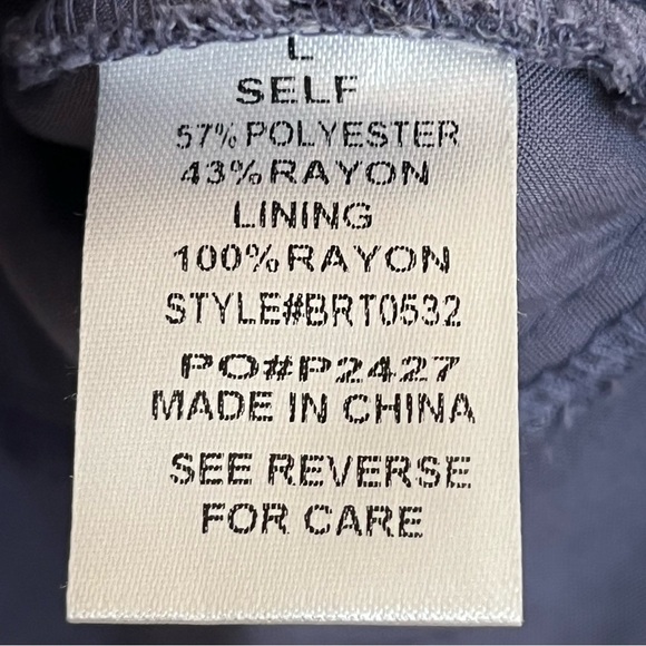 Women’s Bailey Rose Tie Front Adjustable Strap Crop Top Size Large Blue Gray - Picture 5 of 11